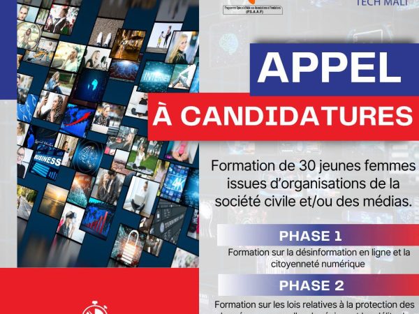 Appel à Candidatures – Formation sur la Sécurité Numérique & Lutte contre la Désinformation